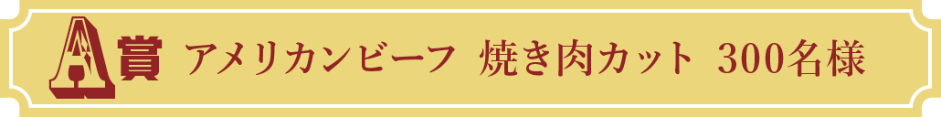 A賞 アメリカンビーフ 焼き肉カット 300名様