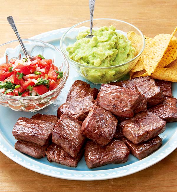 ステーキ肉でサイコロステーキのメキシコ風 レシピ アメリカンビーフ アメリカンポーク公式サイト 米国食肉輸出連合会