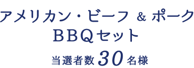 アメリカン・ビーフ＆ポーク　BBQセット　当選者数30名様