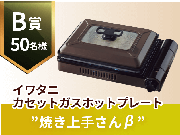 B賞 50名様 イワタニカセットガスホットプレート”焼き上手さんβ ”