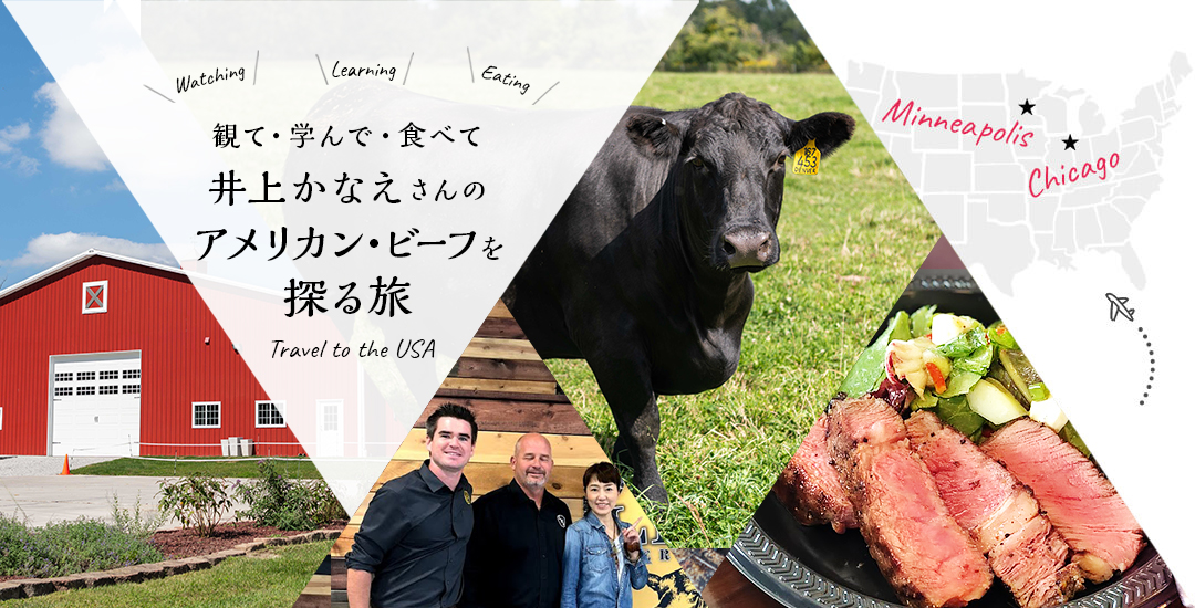 観て・学んで・食べて 井上かなえさんのアメリカン・ビーフを探る旅 Watching Learning Eating Travel to the USA