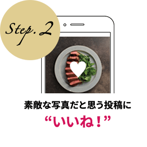 Step.2 素敵な写真だと思う投稿に“いいね！”