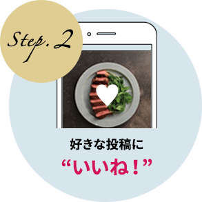 Step.2 好きな投稿に“いいね！”