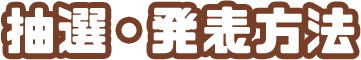 抽選・発表方法