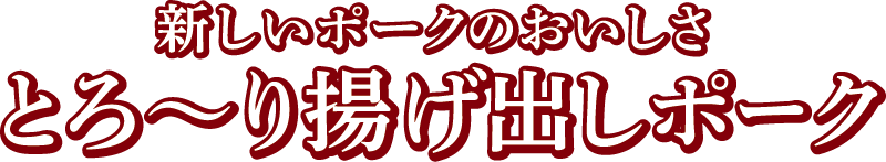 とろ～り揚げ出しポーク