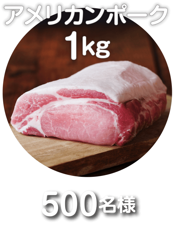 アメリカンポーク 1kg 500名様