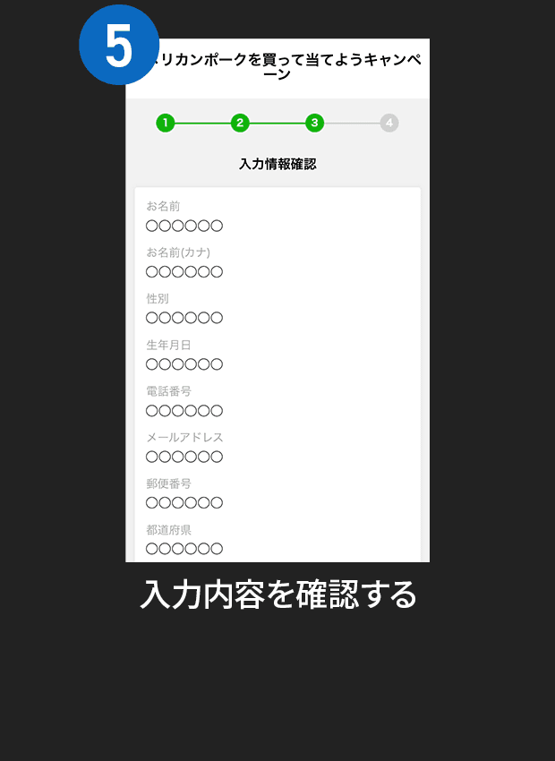 5:入力内容を確認する