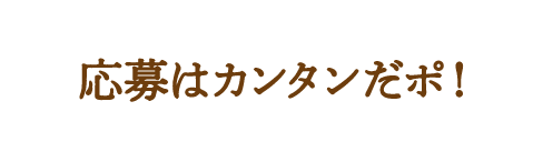 応募はカンタンだポ！